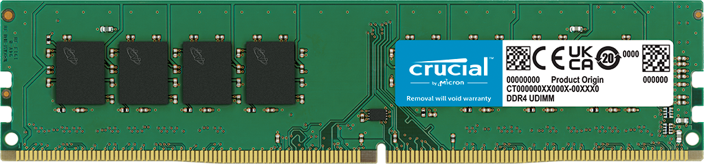 CRUCIAL 32GB DDR4 3200MHZ CL22 PC RAM VALUE CT32G4DFD832A