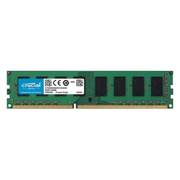 CRUCIAL 8GB DDR3 1600MHZ CL11 PC RAM VALUE CT102464BD160B