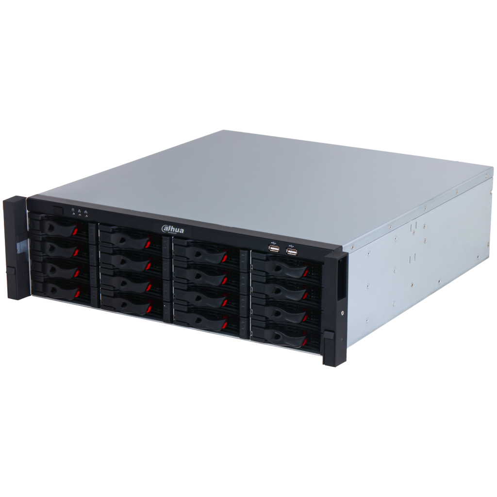 DAHUA  NVR616RH-128-XI, 128Kanal, 32Mpix, H265+, 16 HDD, 1080P Kayıt, 1280 Mbps Bant Genişliği, 4 Port 2500 Mbps LAN, RAID 0/1/5/6/10 NVR