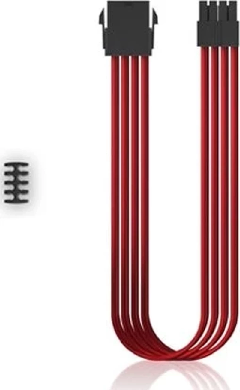 DEEPCOOL EC300-CPU8P-RD Standart ATX PS2 güç kaynağı uzatma kablosu yüksek kaliteli 18AWG fiber 300mm