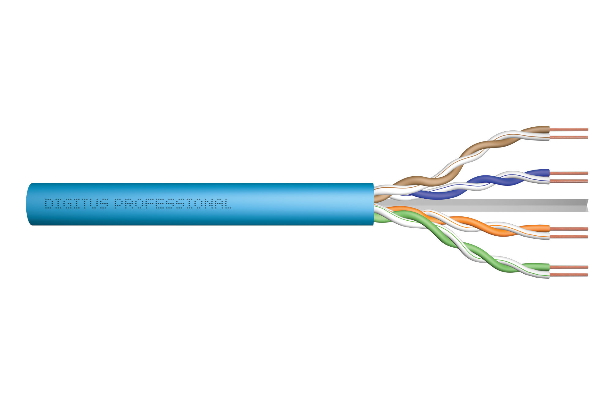 DIGITUS 500metre CAT6 Utp 23AWG Mavi Makara Saf Bakır Kablo 0.50mm DK-1613-VH-5-B