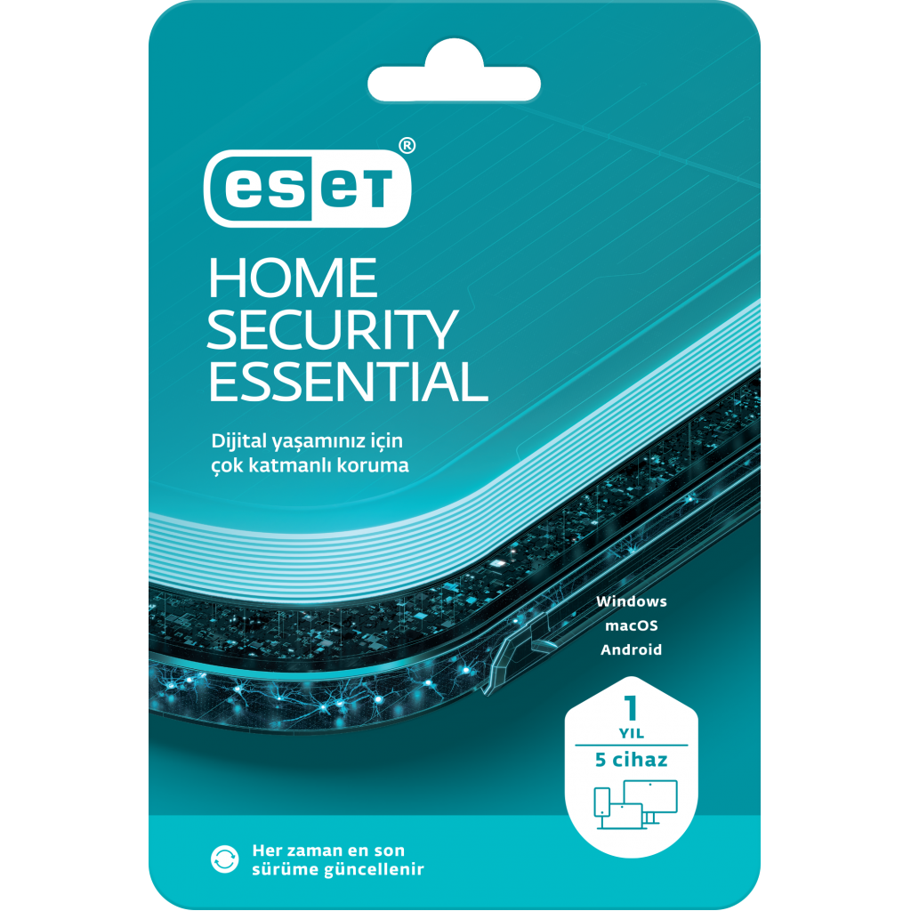 ESET HOME SECURITY ESSENTIAL 5 Kullanıcı, 1 YIL, BOX