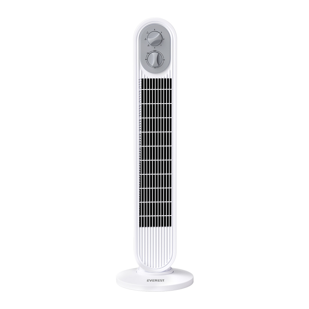 EVEREST FAN14, BEYAZ, 3 Kademeli Hız, Kule Tipi, 50W, Zamanlama Ayarlı, Sağ ve Sol Salınım,  Vantilatör