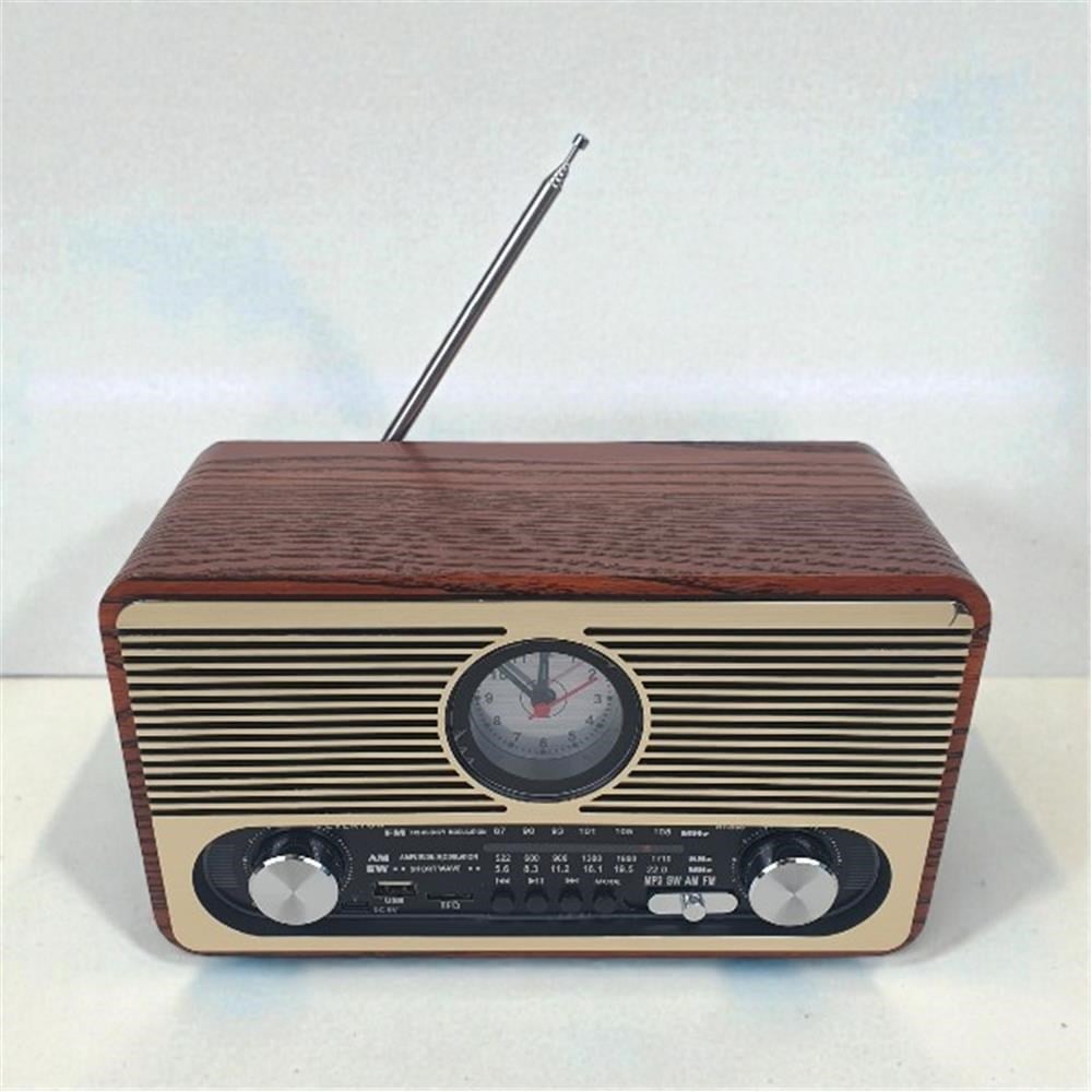 Everton RT-566 Bluetooth-USB-SD-FM Şarjlı  Saatli Nostaljik Radyo