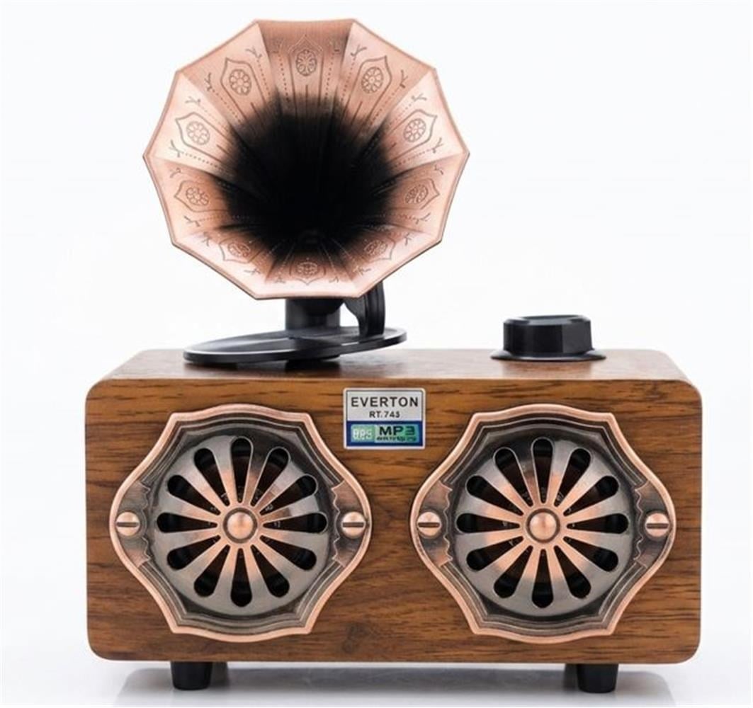 Everton Rt-744  Bluetooth Fm-Usb-Tf-Aux  Şarjlı Nostaljik Radyo
