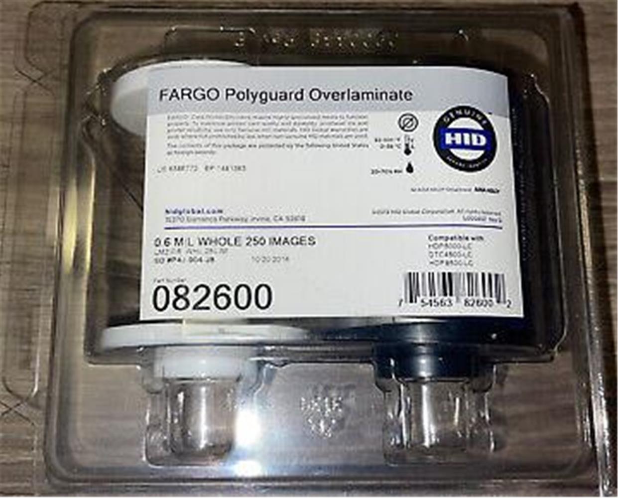 Fargo 082600 Tam Panel YMCKO Laminasyon Ribonu 250 Baskı