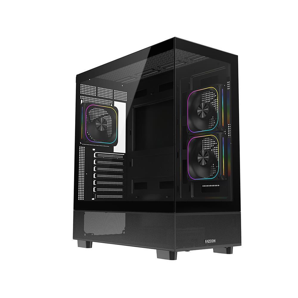 FAZEON F17 750W 80PLUS BRONZE 3x120mm ARGB Fanlı ATX Siyah Bilgisayar Kasası