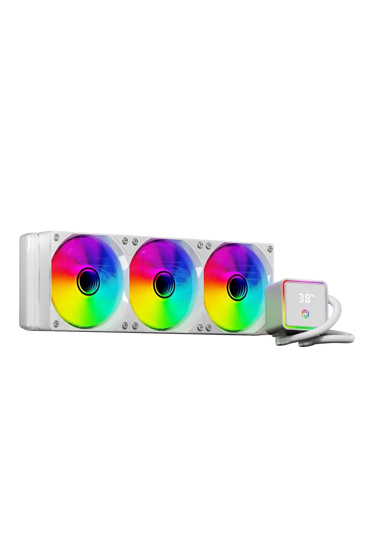 FRISBY 360MM FCL-360W ARGB AM5-1851p Sıvı Soğutmalı İşlemci Fanı Beyaz