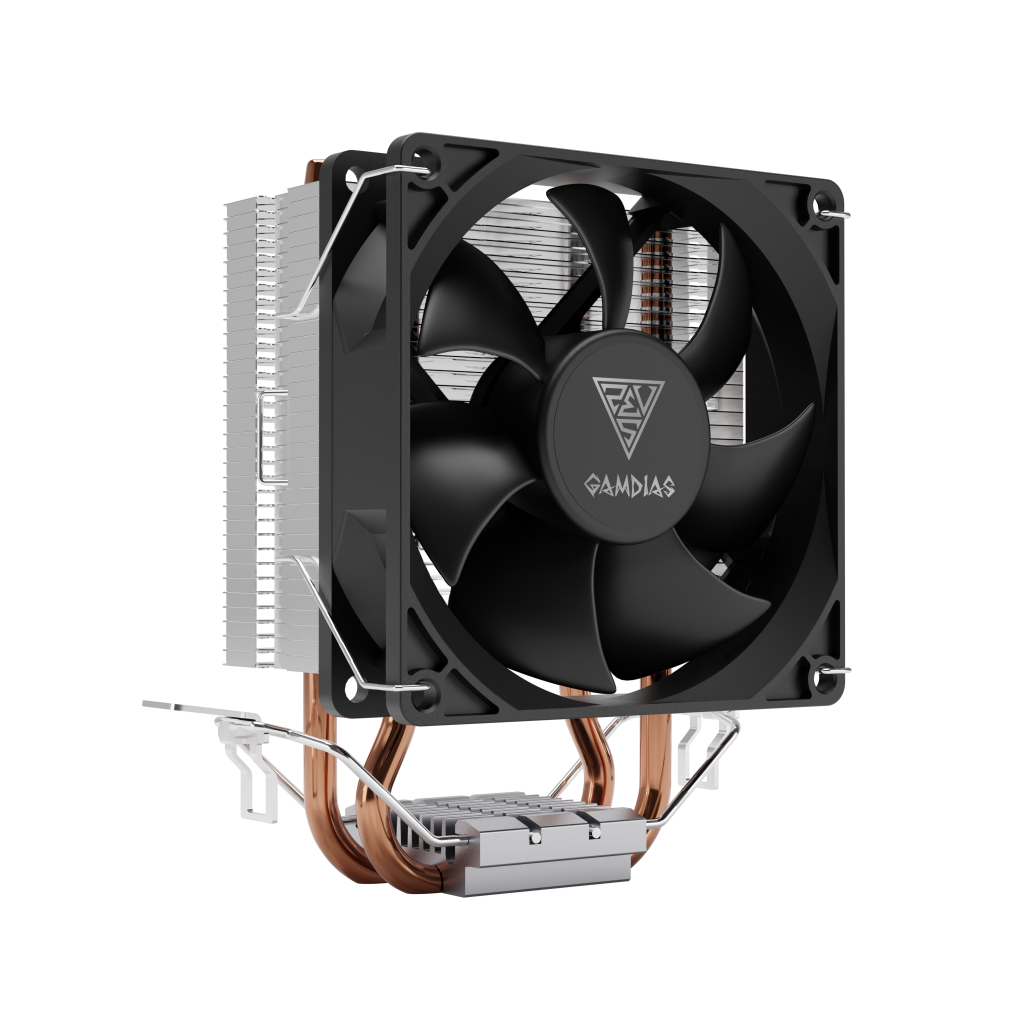 GAMDIAS BOREAS E1-210 MONO, 92mm, CPU  Kule Tipi Hava Soğutma, Doğrudan Temas Teknolojisine Sahip 2 adet Gelişmiş Bakır Isı Borusu (AMD AM5 ve INTEL Tüm işlemciler ile uyumlu)