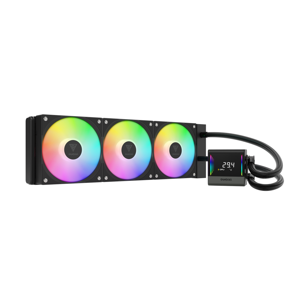 GAMDIAS CHIONE E4-360, 360mm, ARGB, 3 Fanlı, Dijital Ekran, CPU Sıvı Soğutma