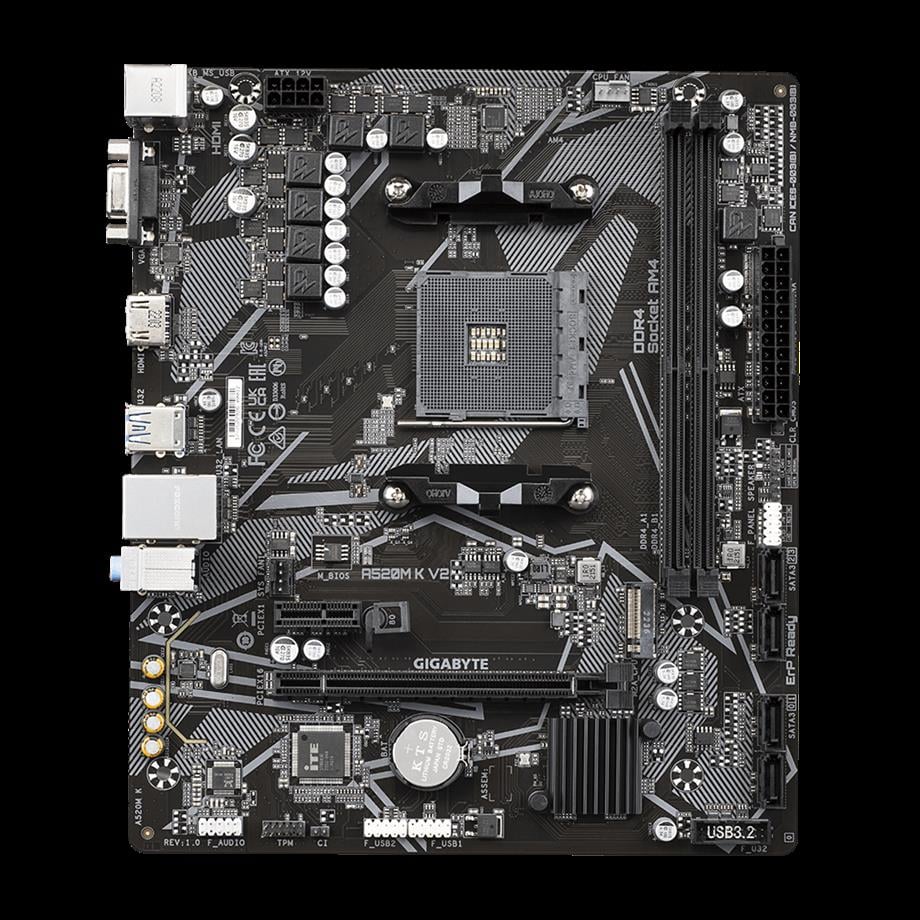 GIGABYTE A520M K V2 DDR4 5100Mhz(OC) HDMI mATX AM4