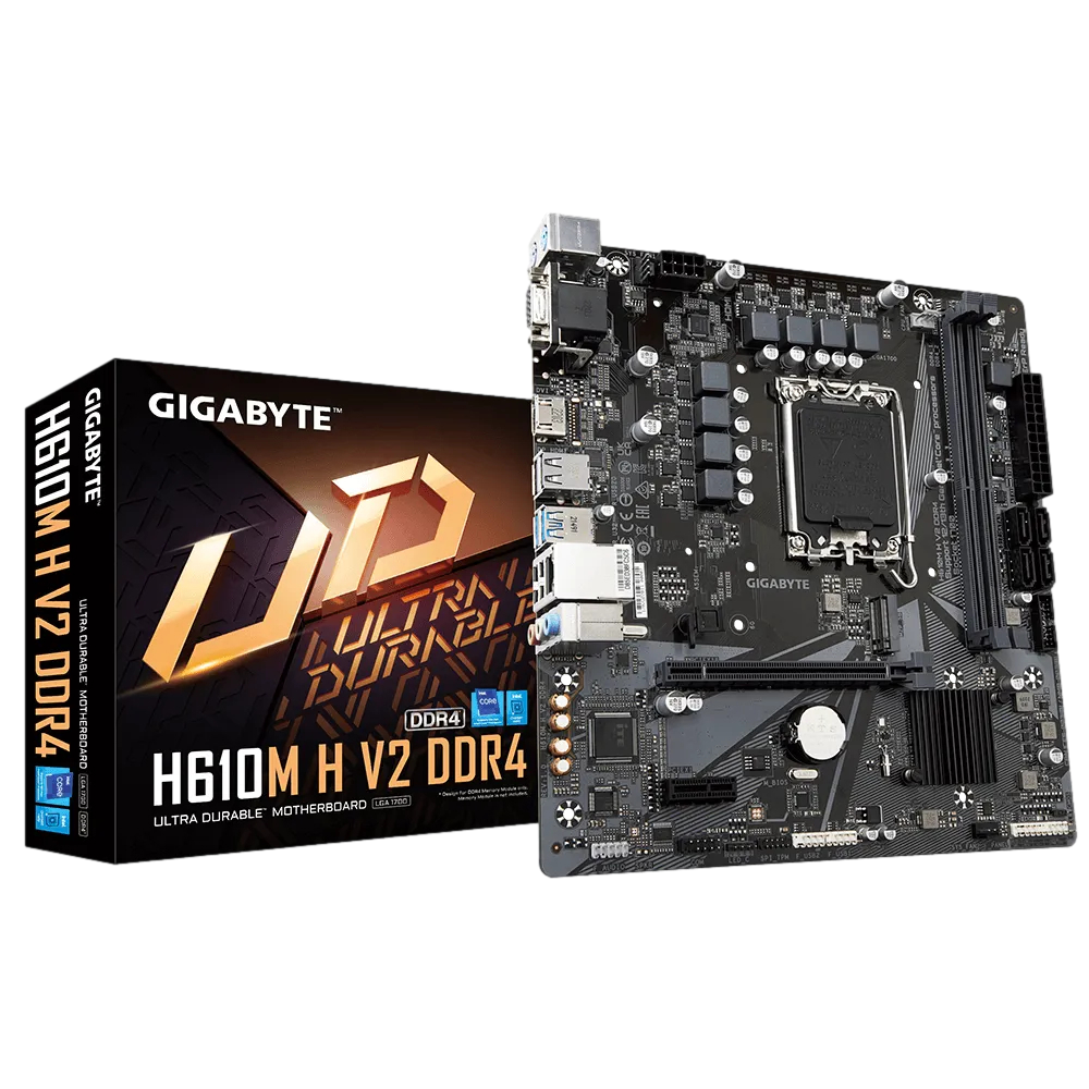 GIGABYTE H610M H V2 DDR4 M2 PCIe NVME HDMI PCIe 16X v4.0 1700p mATX