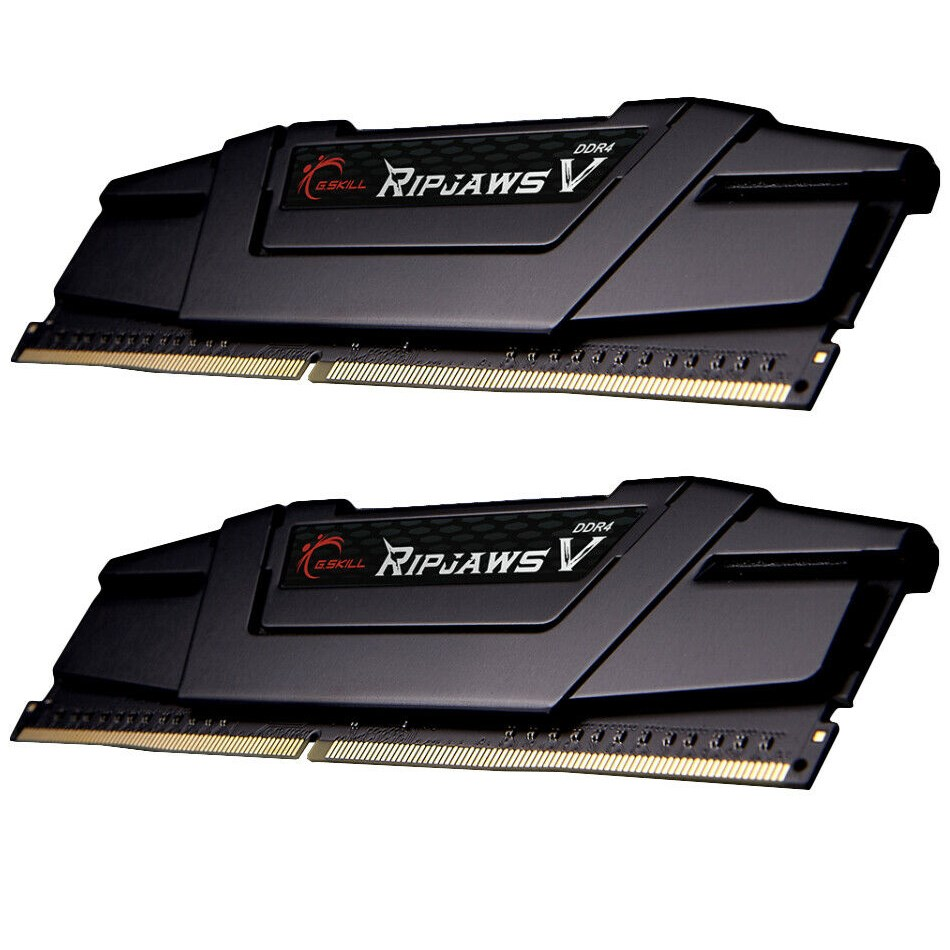 GSKILL 32GB (2X 16GB) DDR4 3200MHZ CL16 DUAL KIT PC RAM RIPJAWS V F4-3200C16D-32GVK