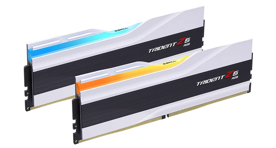GSKILL 32GB (2X 16GB) DDR5 6000MHZ CL36 DUAL KIT RGB PC RAM TRIDENT Z5 F5-6000J3636F16GX2-TZ5RW BEYAZ