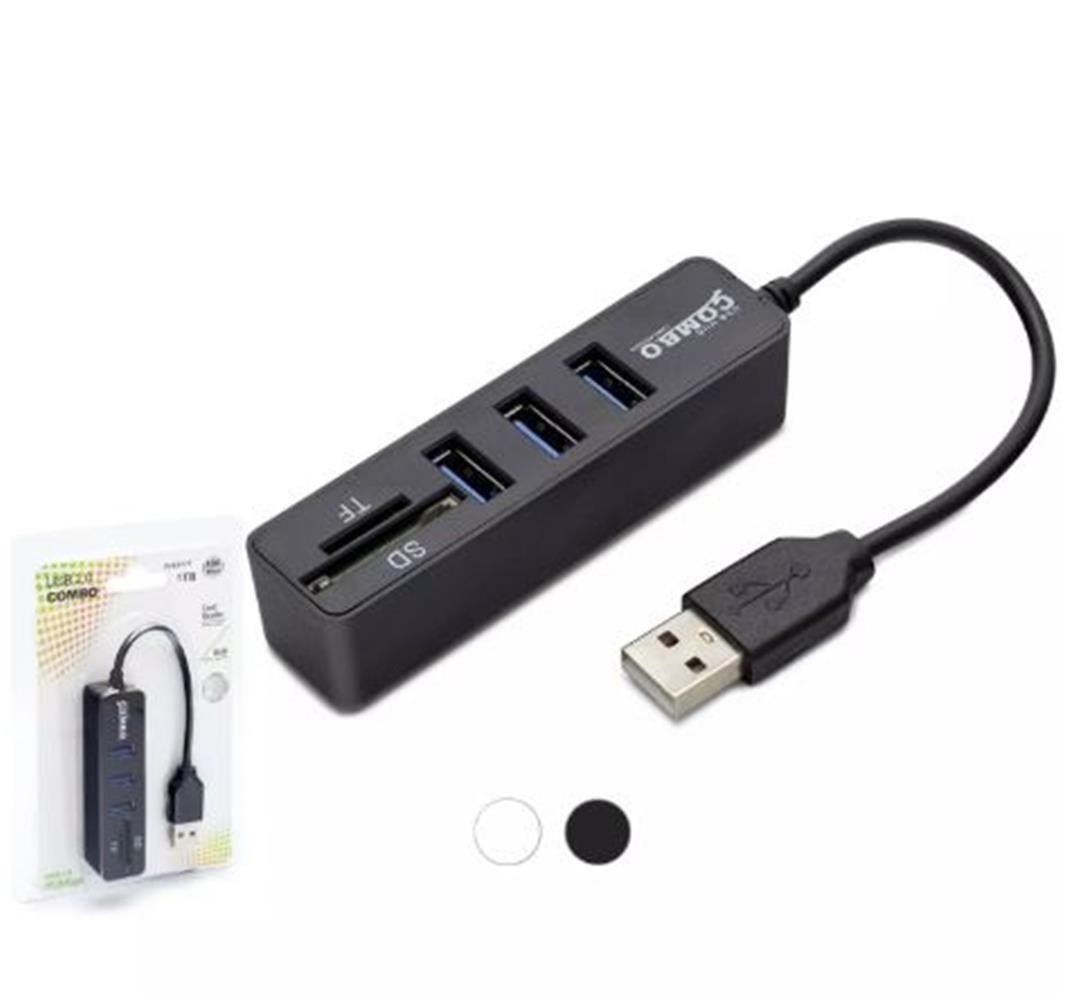 Hadron Hdx7009 Usb Hub Combo 3-Usb + Sd + Tf Siyah