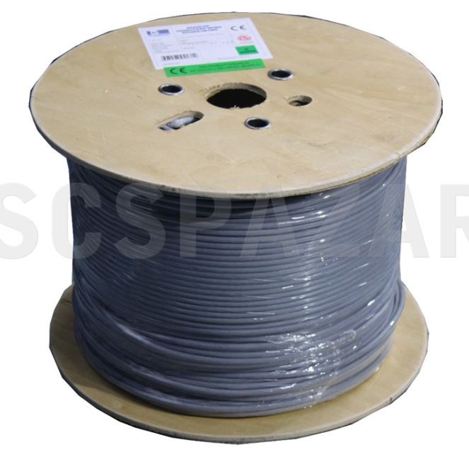HCS 500metre H06-00402-DP0-FV0000 CAT6 U/UTP 4x2x23AWG LS0H Gri Network Kablosu