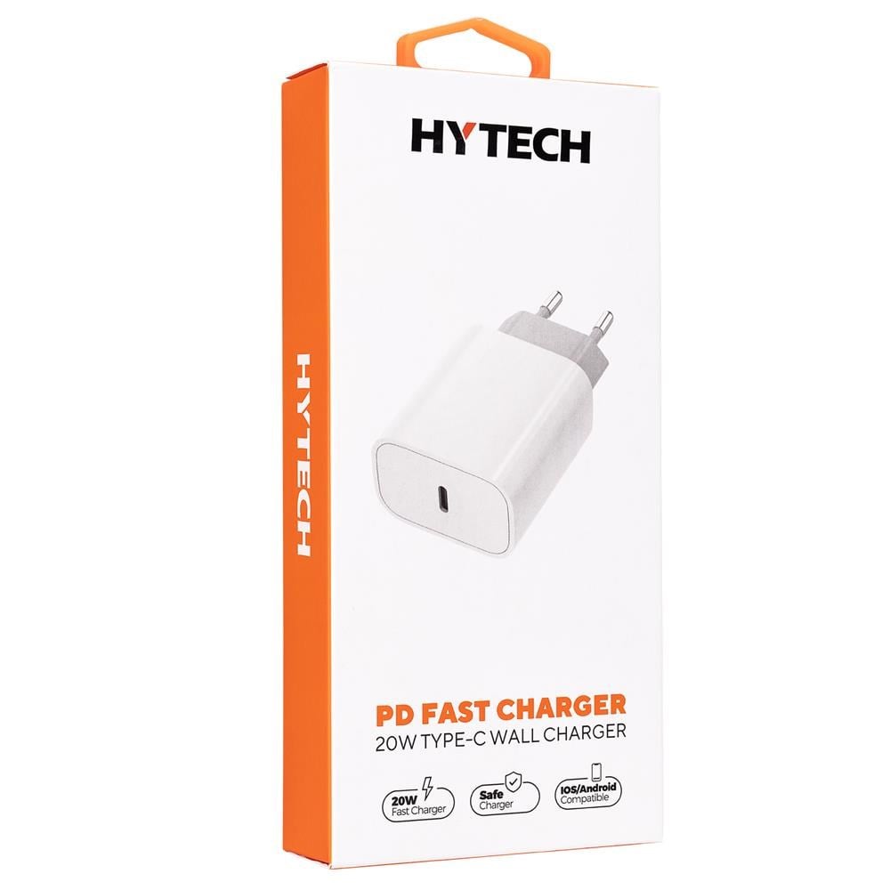 Hytech HY-XE40TP Type C to Type C Kablolu 20W PD3.0-Quick Charge QC4.0 Hızlı Ev Şarj Adaptörü
