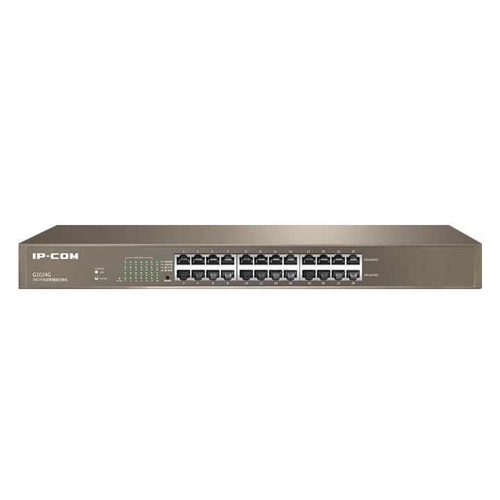IP-COM IP-G1024D 24 PORT 10/100/1000 YONETILEMEZ RACK MOUNT SWITCH METAL KASA