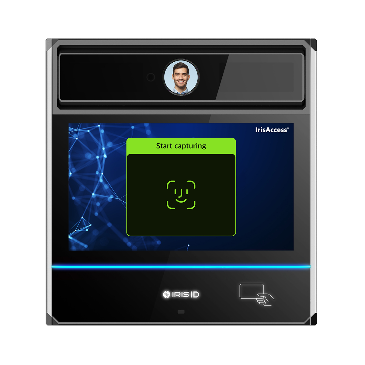 IRIS ID iA1000-WPH Iris + Yüz Tanıma 100.000 Kullanıcı Wi-Fi PoE+ Smart Card Biyometrik Geçiş Terminali