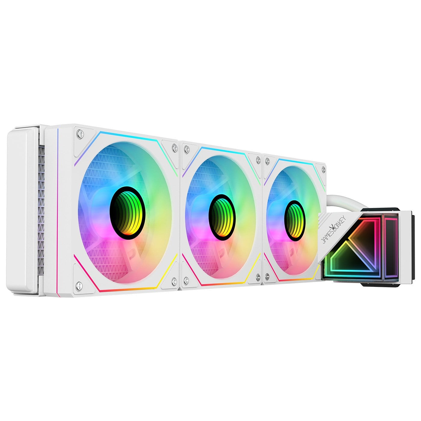 James Donkey Lugis JDC360 ARGB 360mm Beyaz Sıvı İşlemci Soğutucu AM5 ve LGA1700 Uyumlu