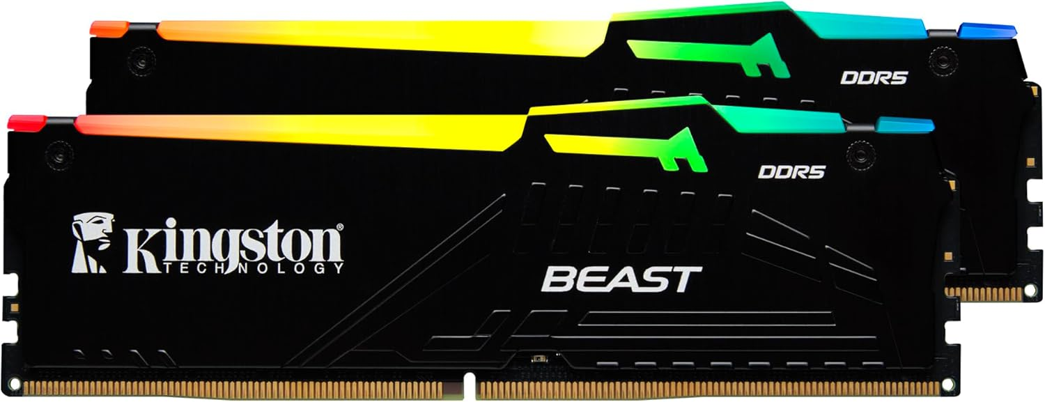 KINGSTON 16GB (2X 8GB) DDR5 6000MHZ CL36 RGB DUAL KIT PC RAM BEAST EXPO KF560C36BBEAK2-16TR