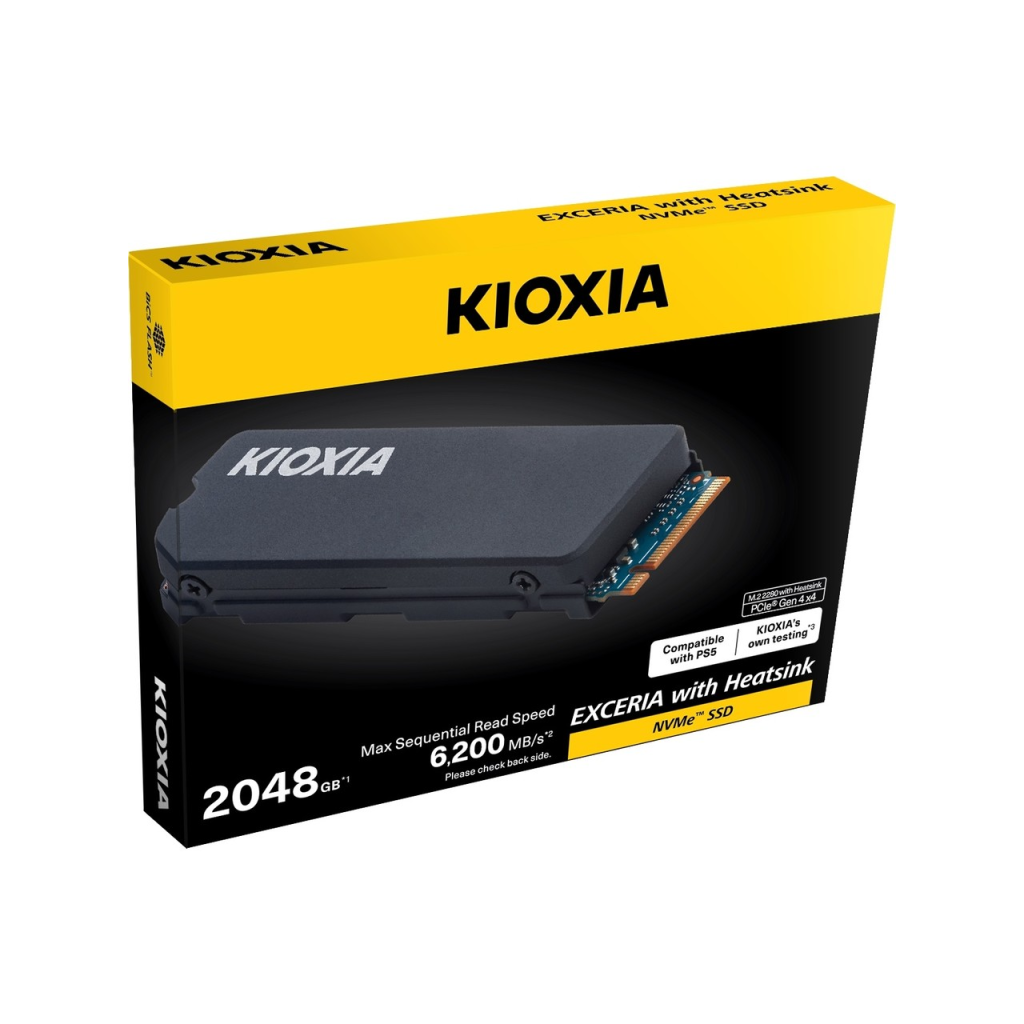 KIOXIA EXCERIA HEATSINK G4, LSC11K2T04G8, 2TB, 6200/4900, Gen4, NVME PCIe M.2 2280, SSD,(Soğutuculu)