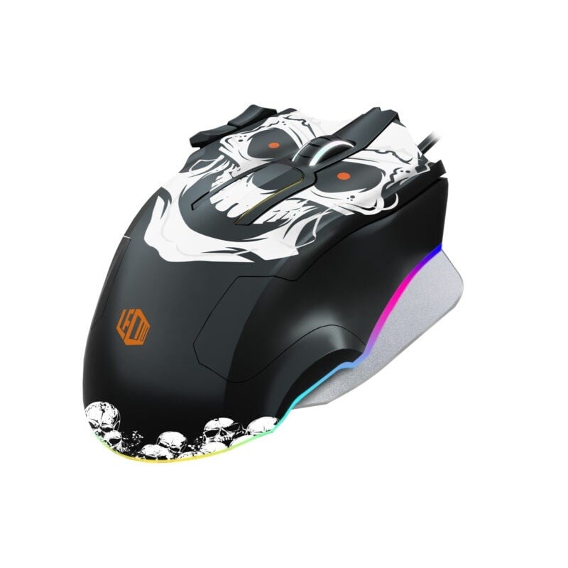LECOO MG1102 USB RGB Led Aydınlatmalı 8200dpi Mouse Pad Hediyeli Gaming Optic Siyah Mouse
