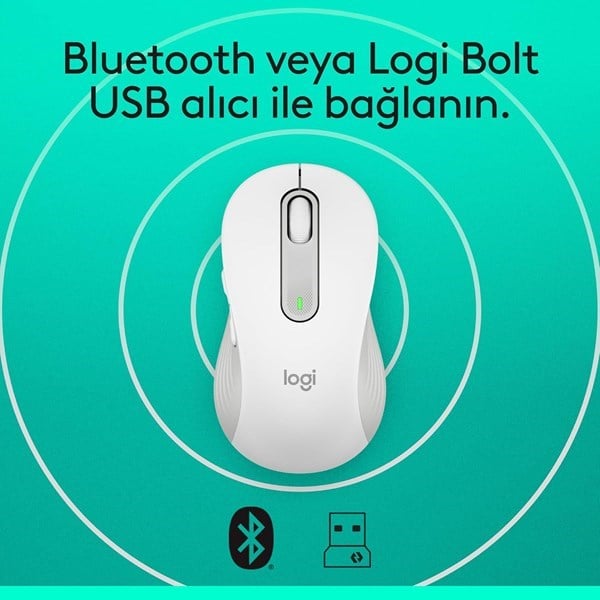 LOGITECH M650 Kablosuz Beyaz Mouse 910-006238