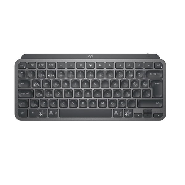LOGITECH MX Keys Kablosuz Q Trk Aydınlatmalı Mini Siyah Standart Klavye 920-010504