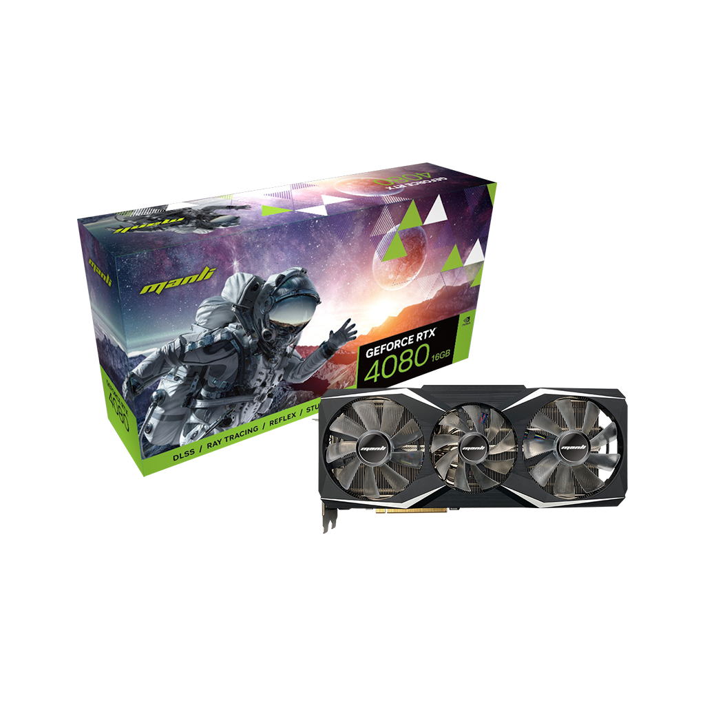 MANLI M-NRTX4080/6RMHPPP-M3520, GEFORCE RTX4080, 16Gb, 256Bit, GDDR6X, 1xHDMI, 3xDP GAMING Ekran Kartı