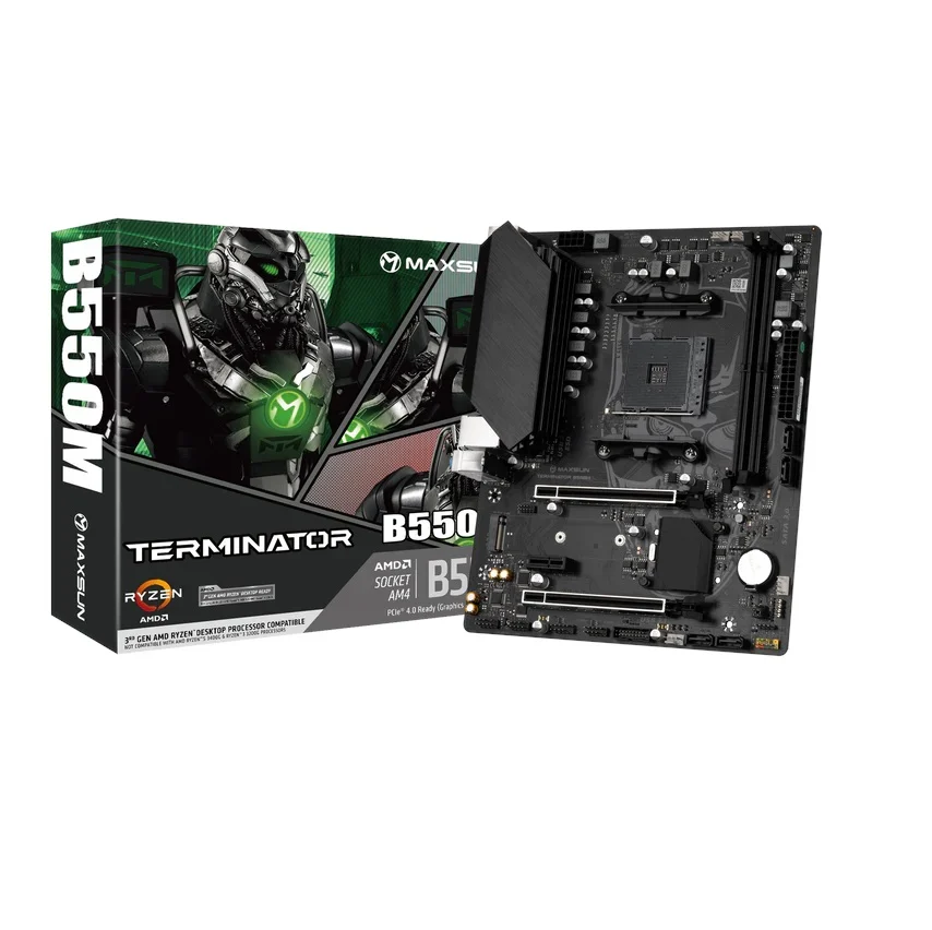 Maxsun Terminator B550M AMD AM4 DDR4 Micro ATX AnakartMAXSUNAnakartB07320