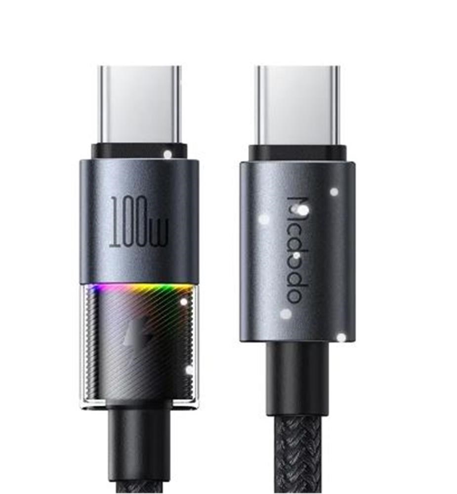 MCDODO CA-8200 TYPE-C TO TYPE-C 7 Renkli LED Işıklı 100W 1.2M KABLO