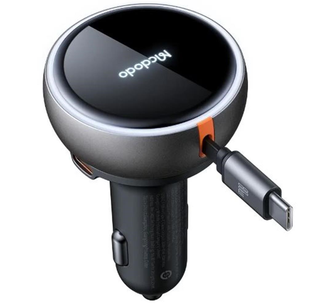 MCDODO CC-4850 80W USB-C Geri çekilebilir kablo Hızlı araç şarj cihazı