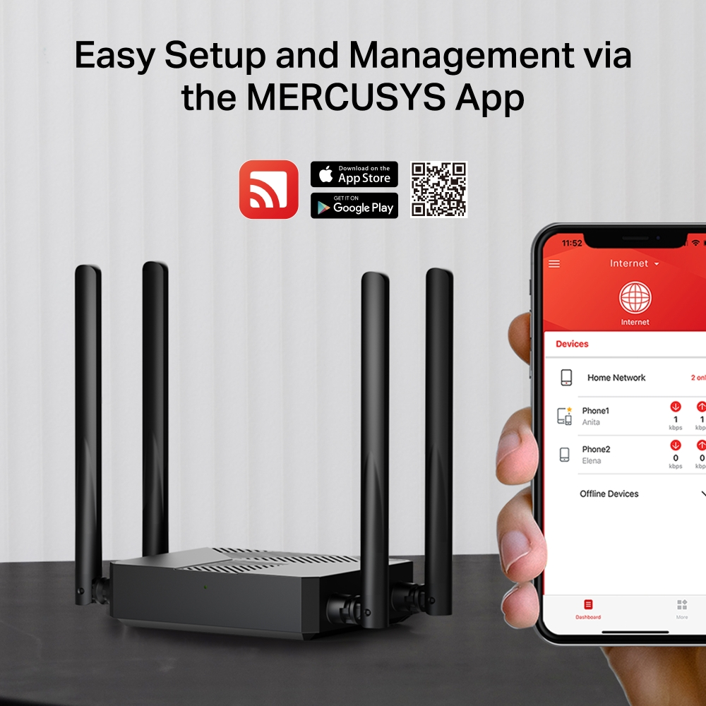 MERCUSYS MR62X WIFI6 AX1500 Dual Band Router