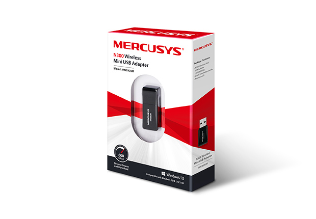 MERCUSYS MW300UM WIFI4 N300 Usb Kablosuz Ağ Adaprtörü