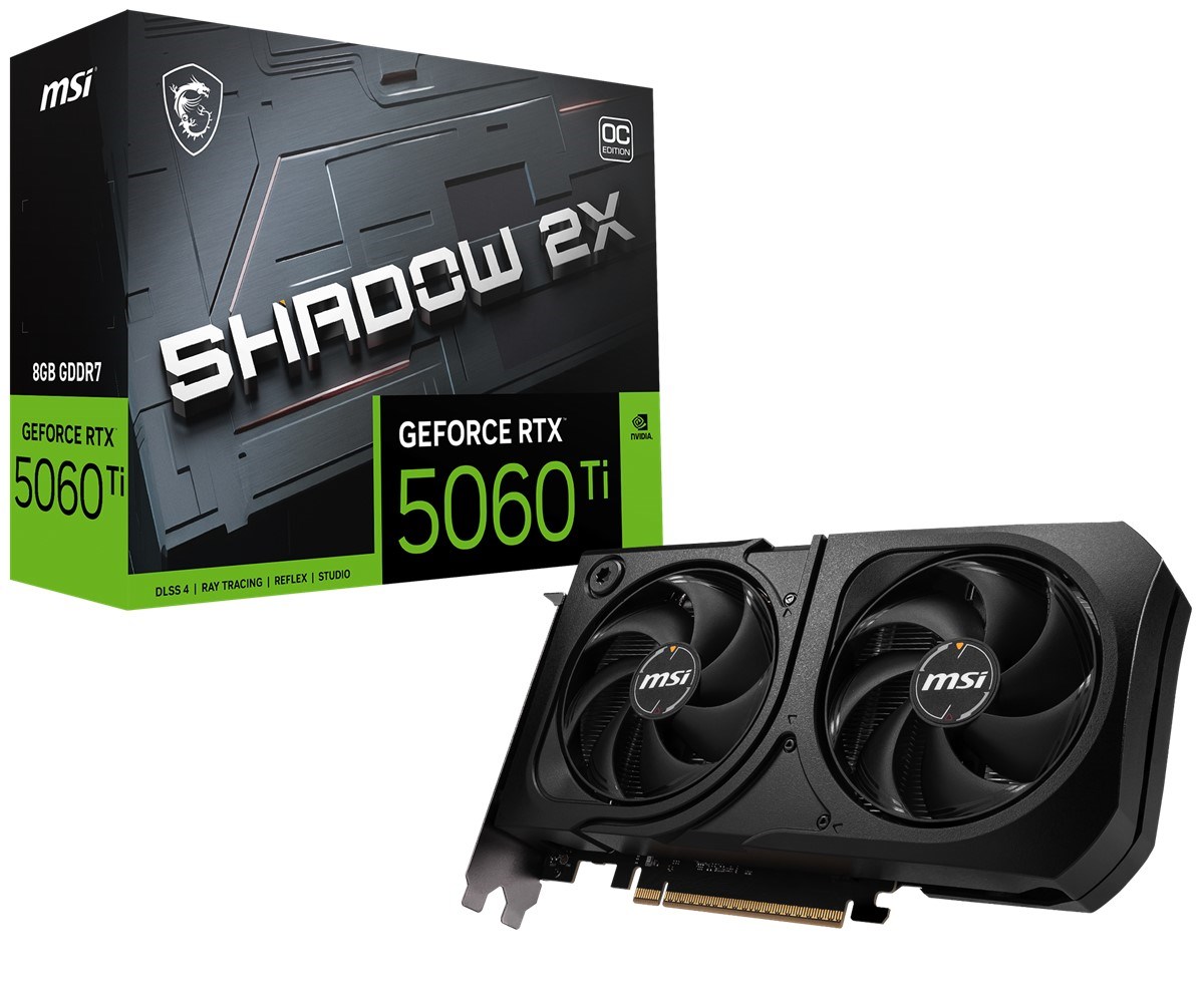 MSI 8GB RTX5060TI 8G SHADOW 2X OC PLUS GDDR7 HDMI-DP PCIE 5.0
