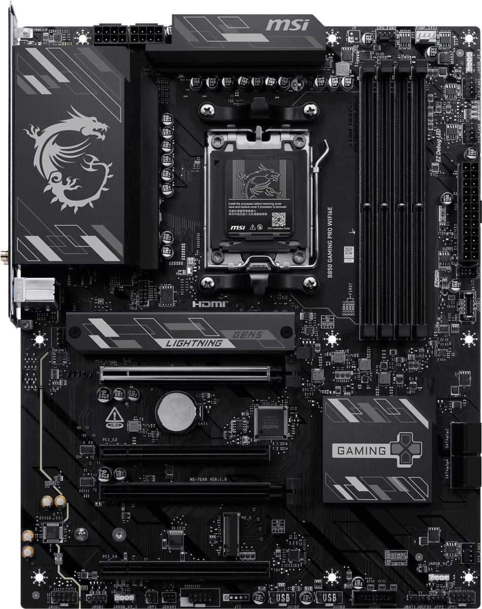 MSI B850 GAMING PRO WIFI6E HDMI-DP TYPEC PCIE 5.0 AM5 ATX