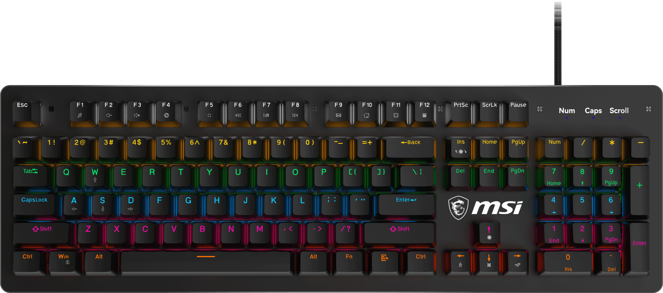 MSI GG FORCE GK300 Red Mekanik Red Swicth Rgb Gaming Klavye