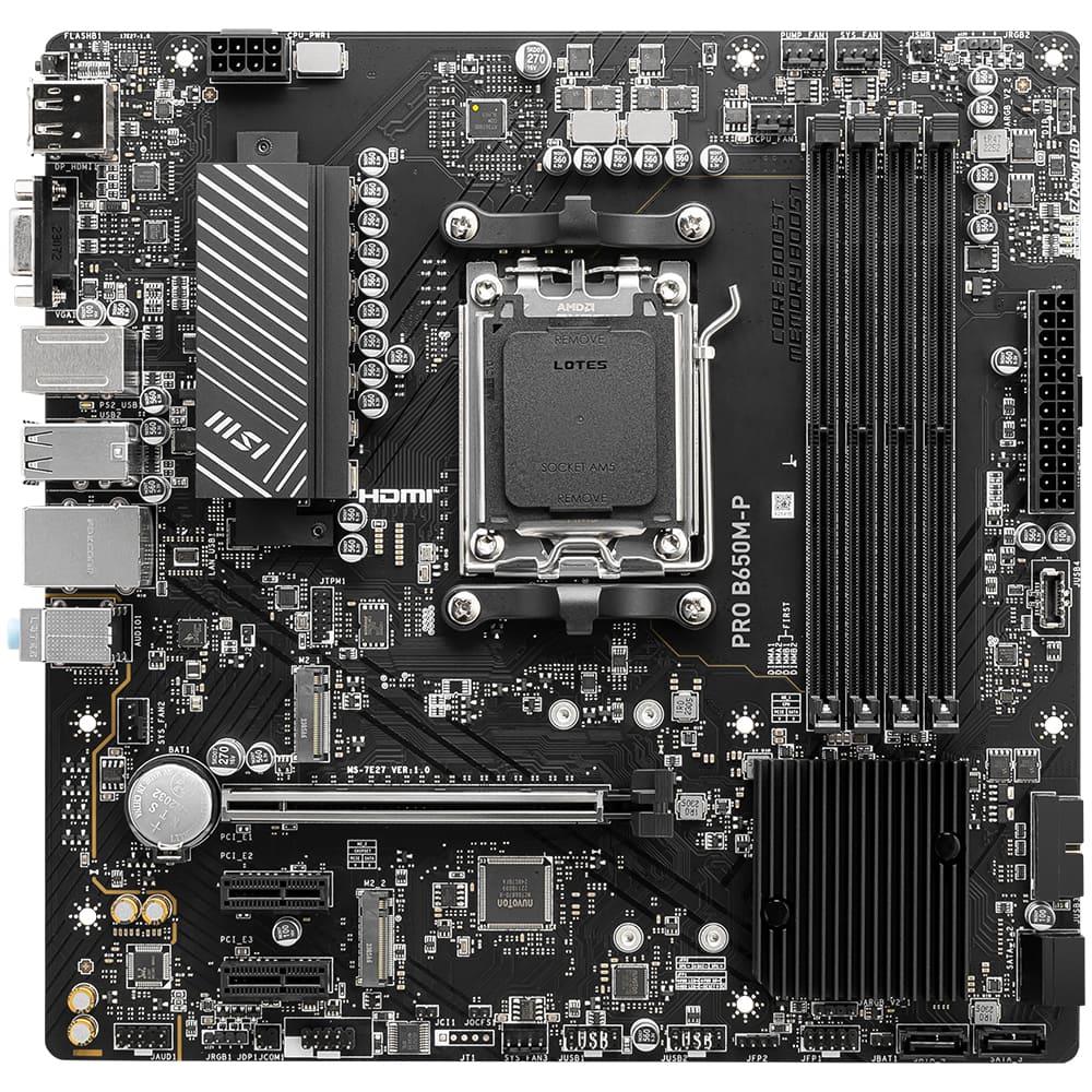 Msı Pro B650M-P 7200MHz (OC) DDR5 Soket AM5 M.2 HDMI DP VGA mATX AnakartMSIDiğer Ürünler100.15.10.0358