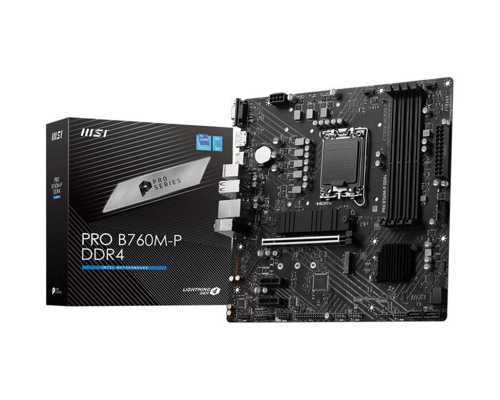 MSI PRO B760M-P DDR4 HDMI DP PCIe 16X v4.0 1700p mATX