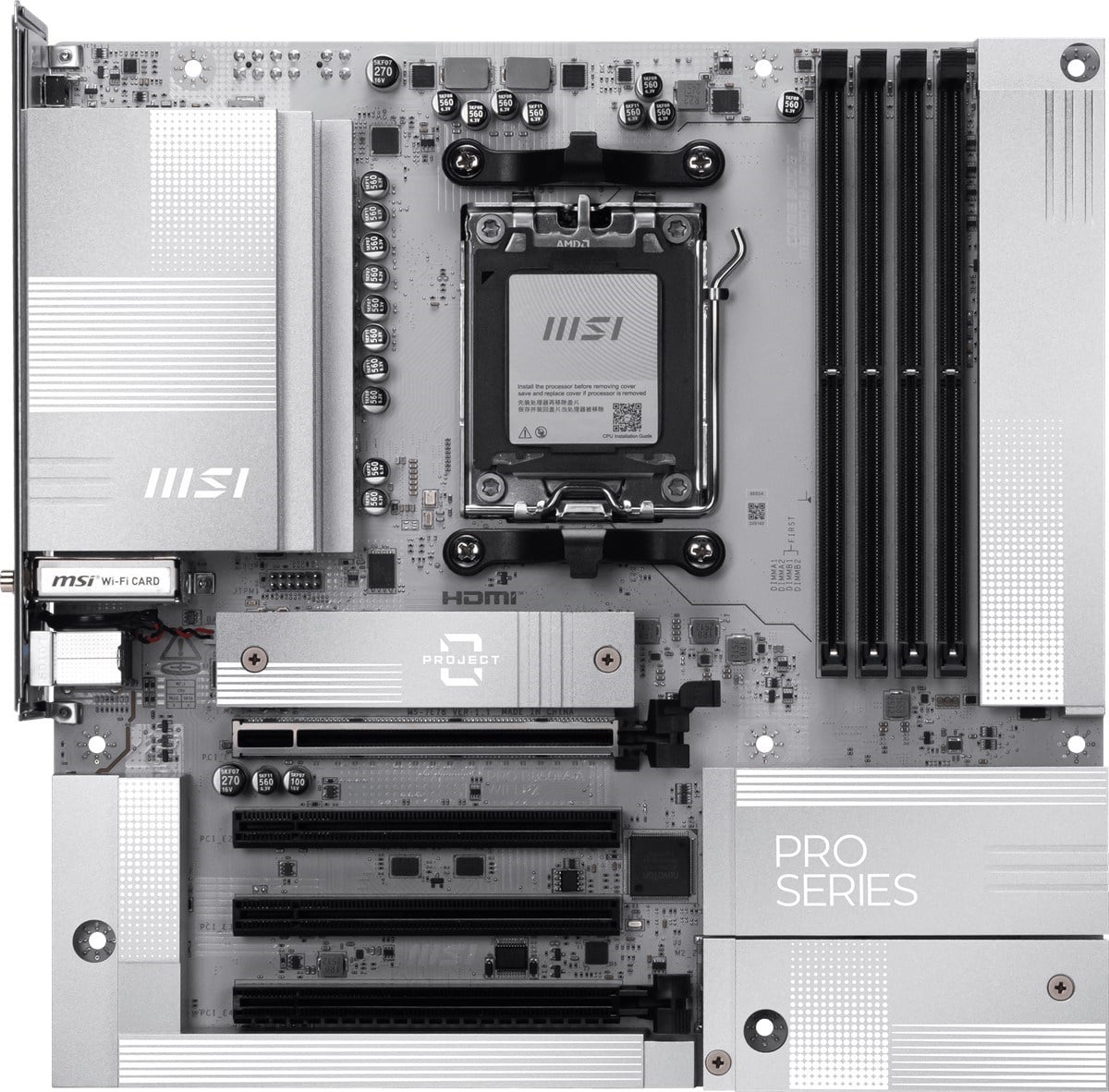 MSI PRO B850M-A WIFI7 PZ DDR5 HDMI-DP TYPEC PCIE 5.0 AM5 mATX BEYAZ