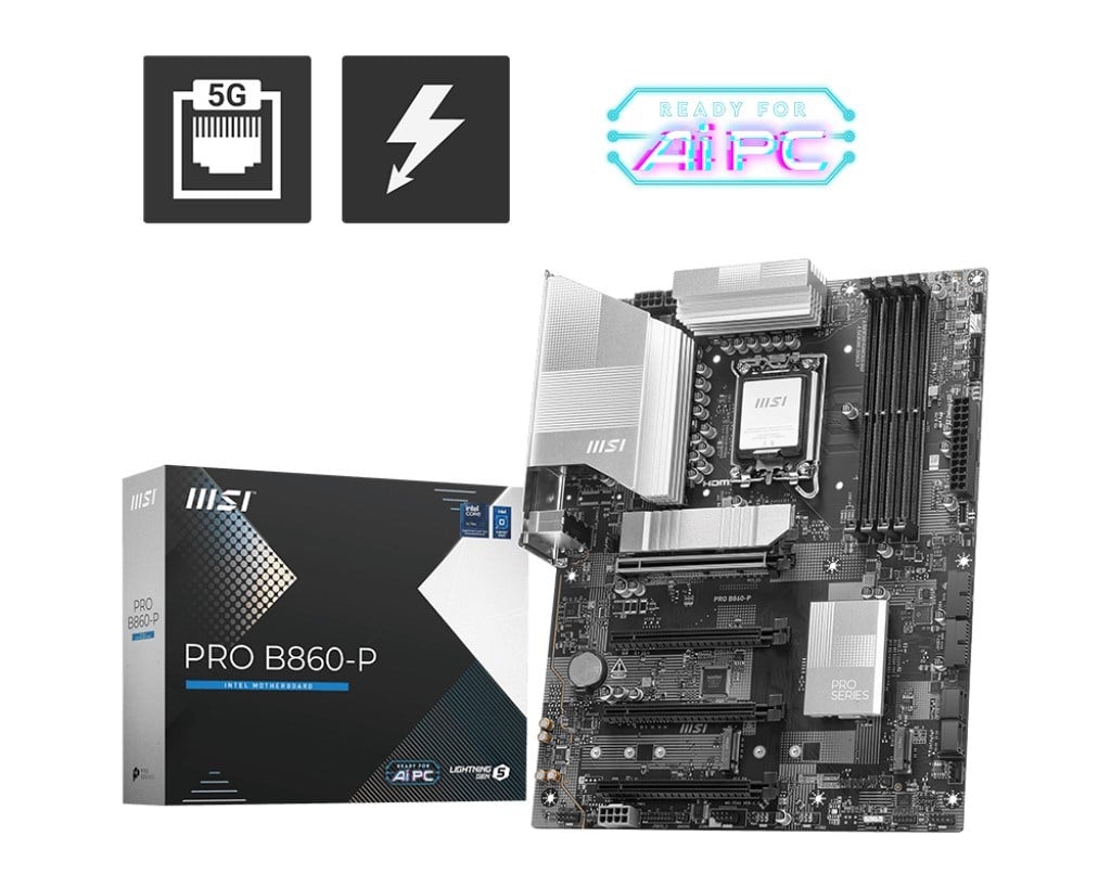 MSI PRO B860-P DDR5 HDMI-DP TYPEC PCIE 5.0 1851p ATX