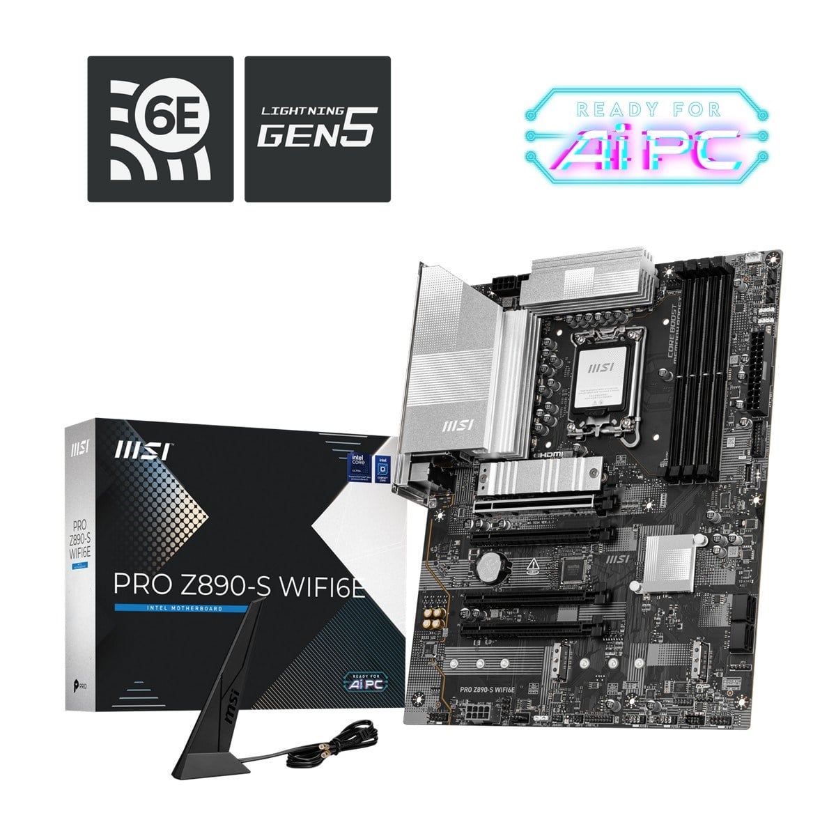 MSI PRO Z890-S WIFI6E DDR5 HDMI-DP TYPEC PCIE 5.0 1851p ATX