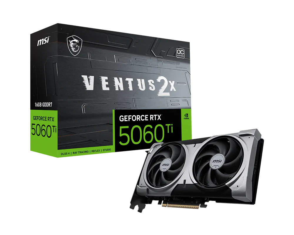 MSI RTX5060TI 16GB VENTUS 2X OC PLUS GDDR7 128bit HDMI DP PCIe 5.0