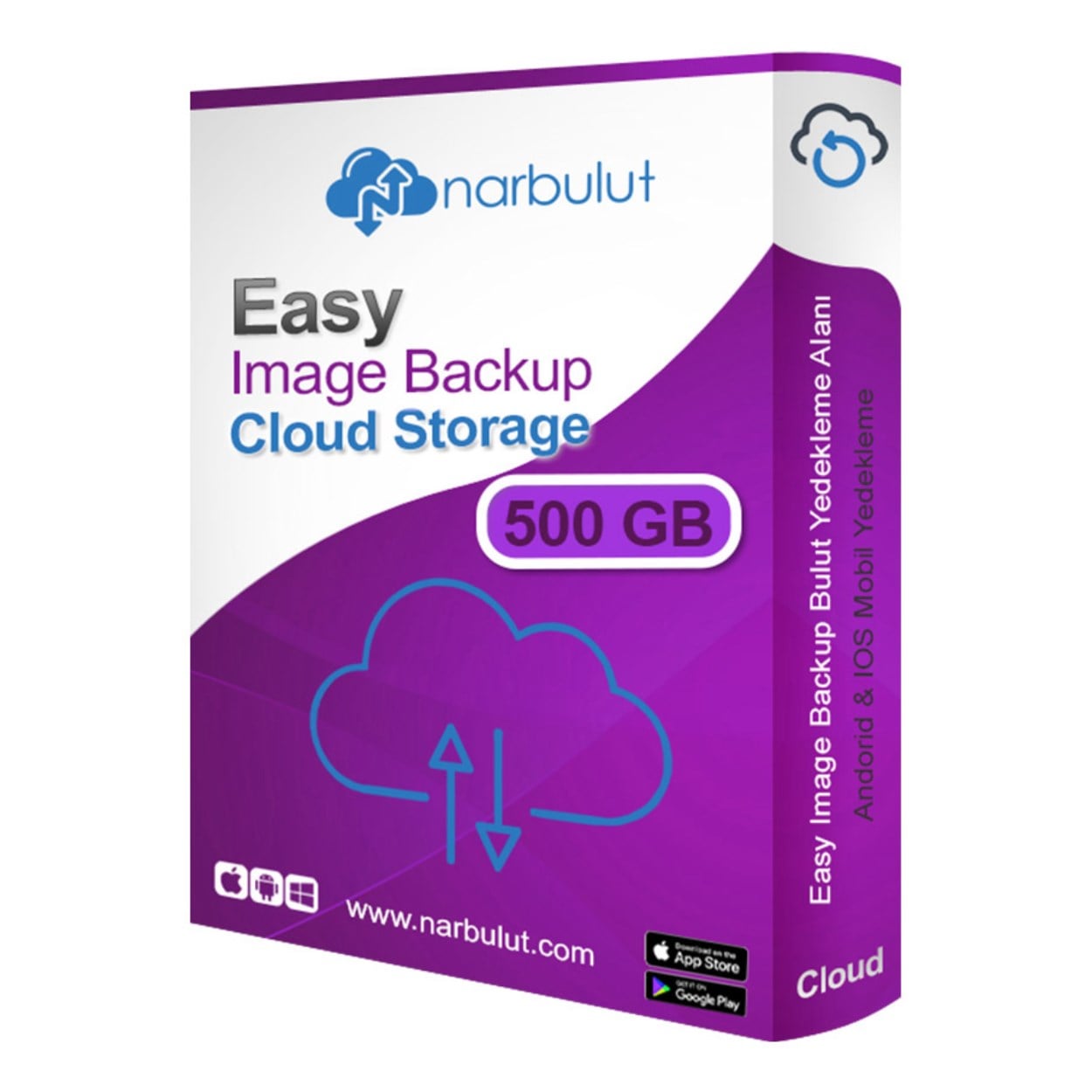 NARBULUT Easy Image Backup Cloud Storage 500GB 1yıl basic support is included.