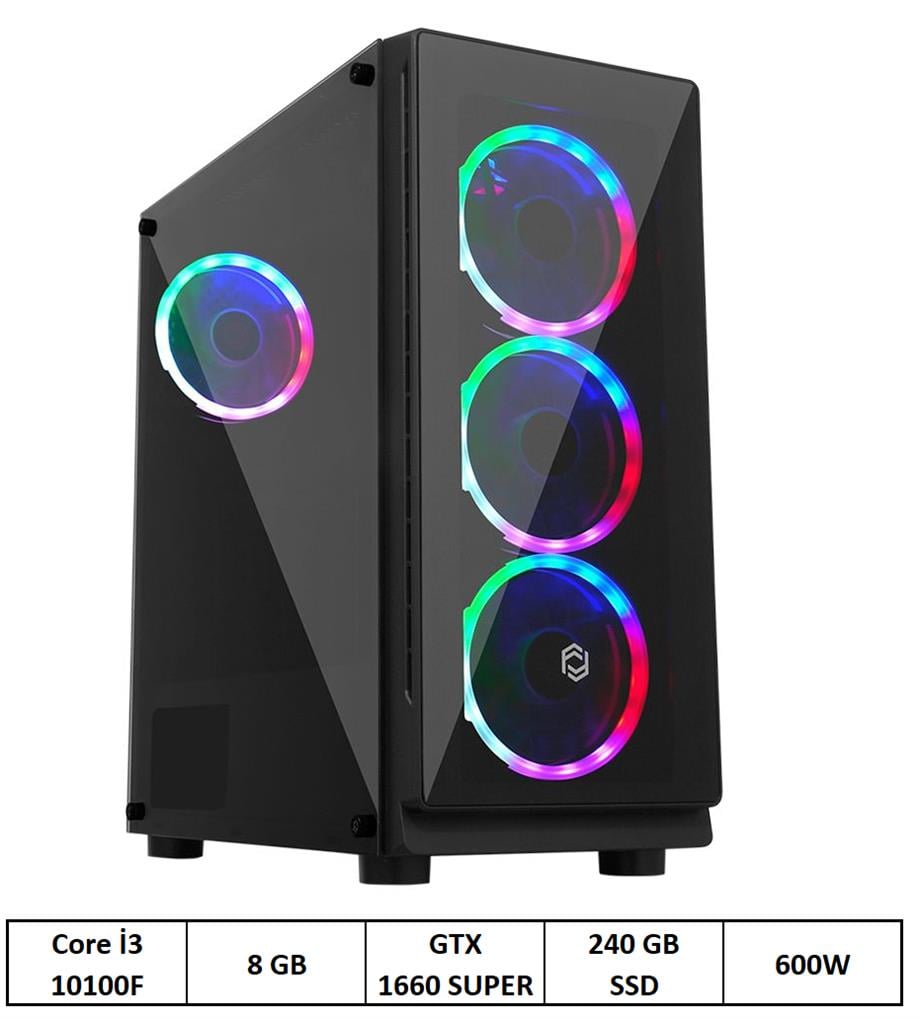 OXPC-3000 i3-10100F 8GB 240GB 6GB GTX1660 FD 