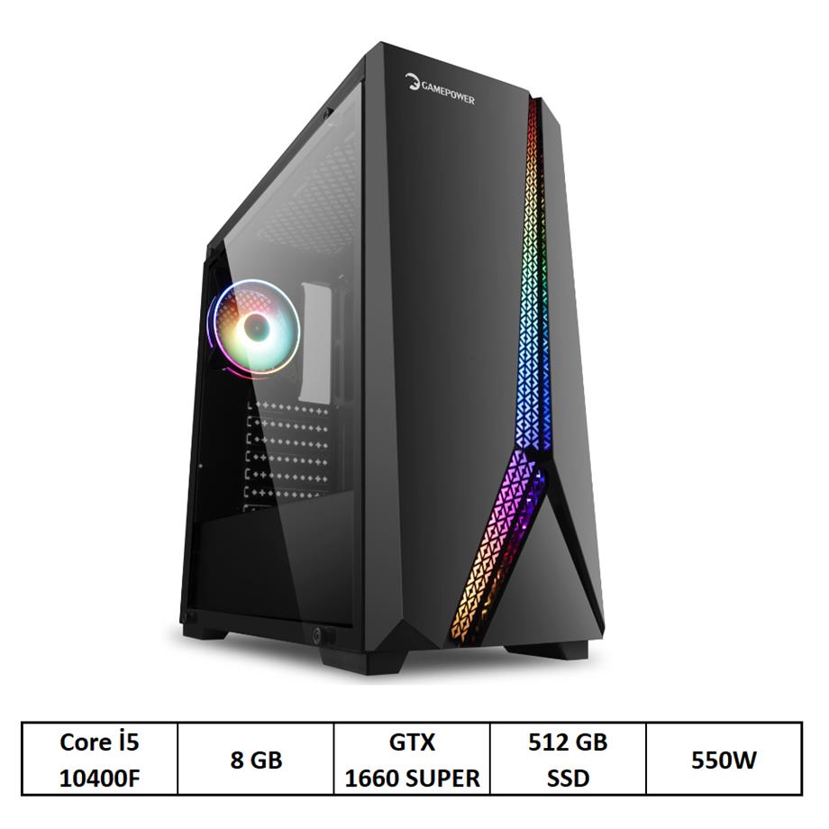 OXPC-5000 i5-10400F 8GB 512GB 6GB GTX1660 FD