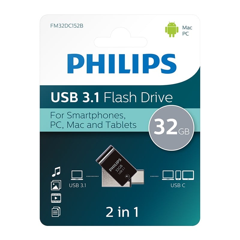 PHILIPS 32GB USB3.1 TYPE-C 100/150 MB/S FM32DC152B