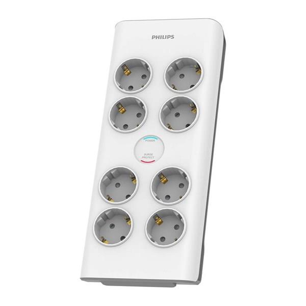 PHILIPS 8-li SPN7080WA/62 900 Joules Akım Koruma Prizi Beyaz
