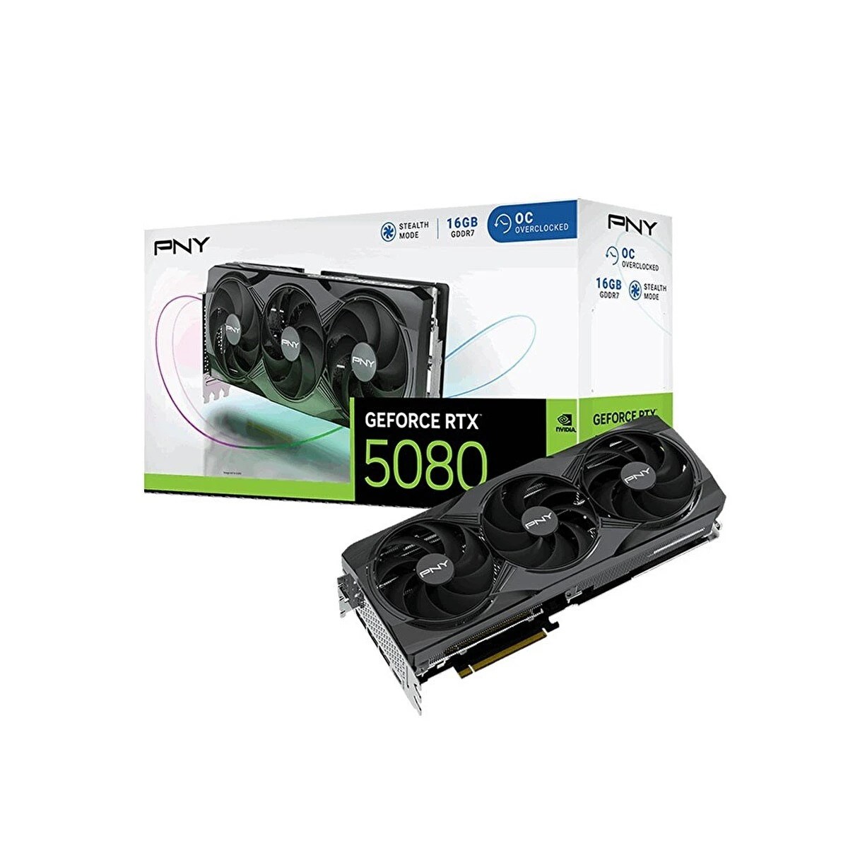 PNY  RTX5080 OC 16GB GDDR7 256Bit 3xDP/1xHDMI(VCG508016TFXPB1-O)